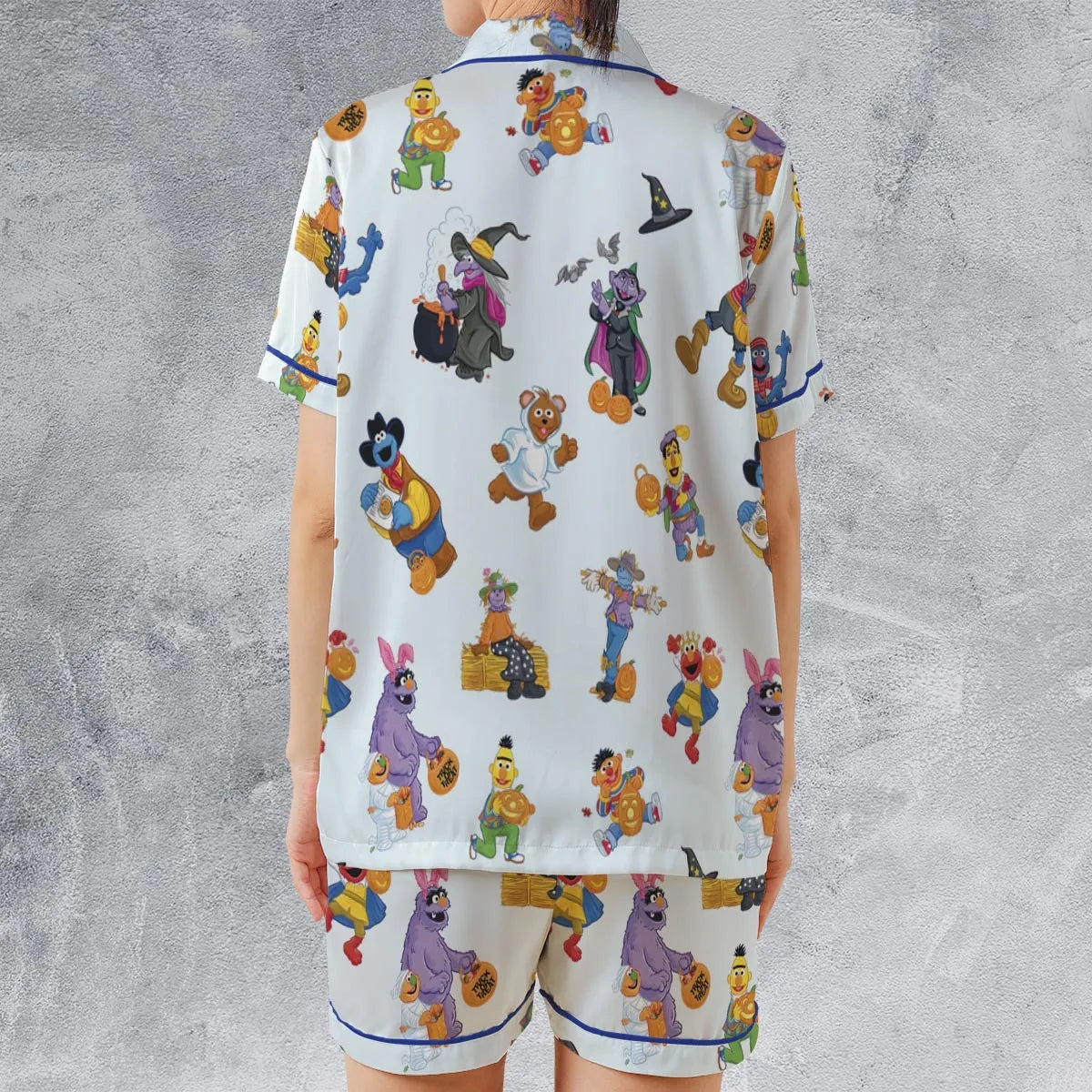 Satin Short-Sleeve Pajamas Set - ZTZ6LWLG