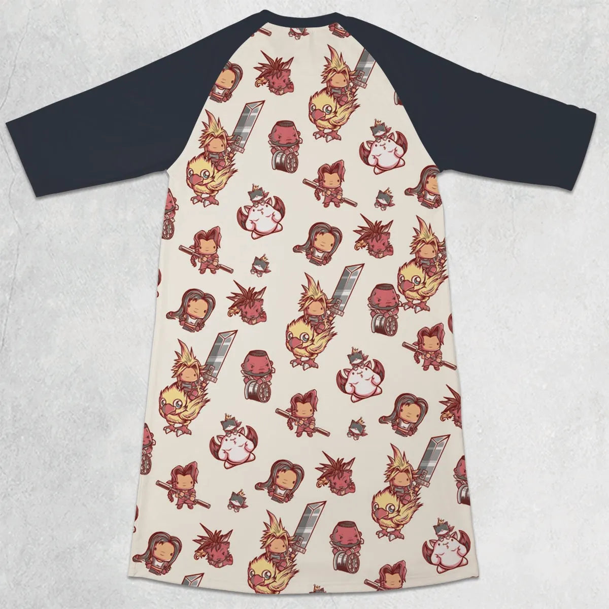 3/4 Sleeve Raglan Dress - BLVSGYYD