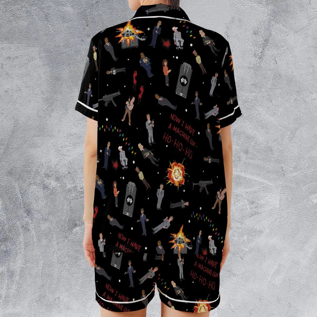 Satin Short-Sleeve Pajamas Set - GQUXW9JH