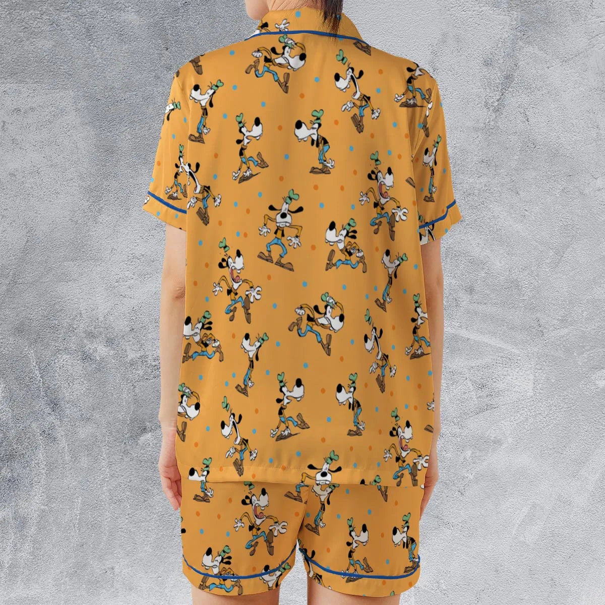 Satin Short-Sleeve Pajamas Set - 9AF72PAK