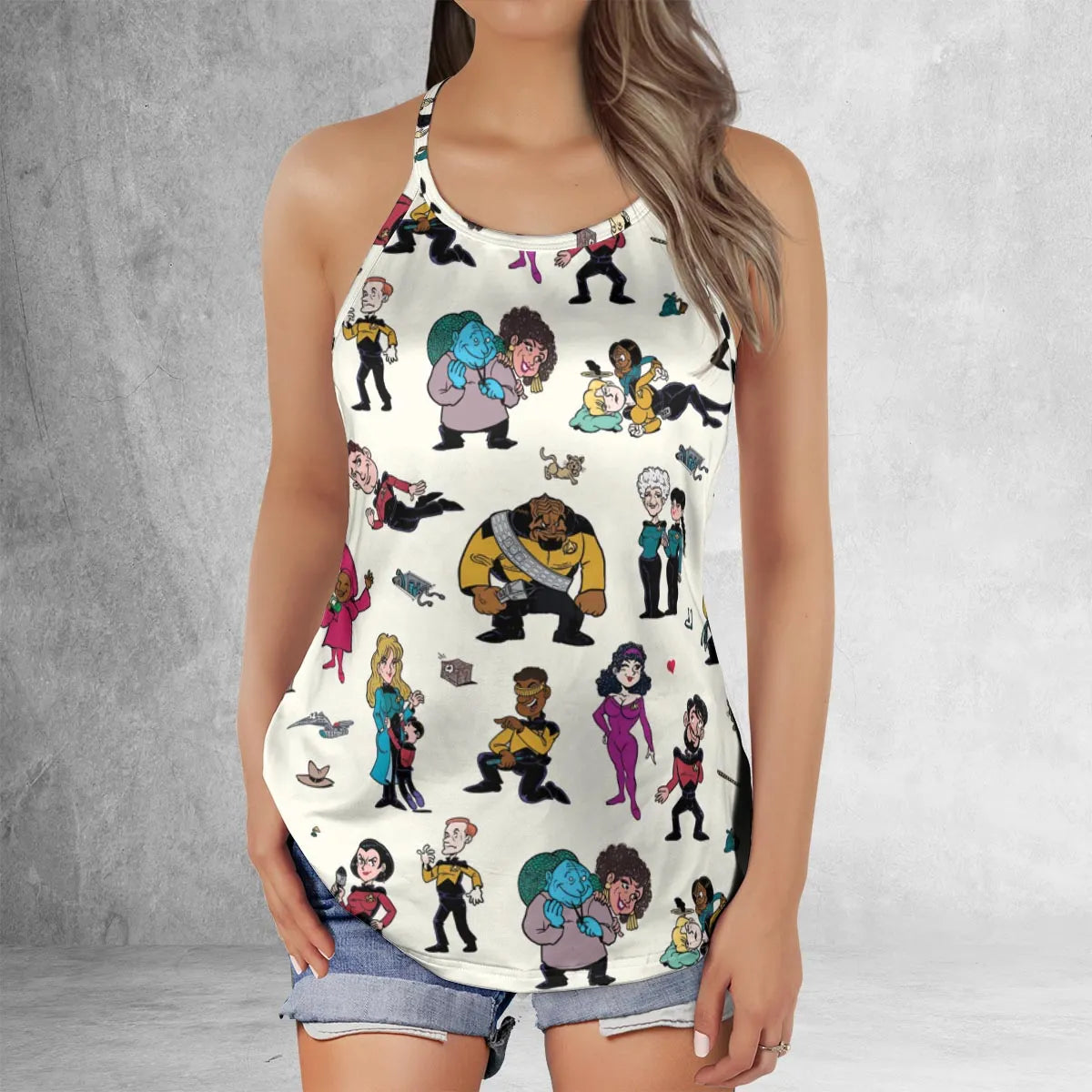 Criss Cross Tank Top - QPV2ETZK