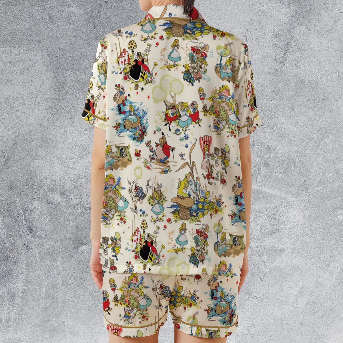 Satin Short-Sleeve Pajamas Set - UB4GXGBM