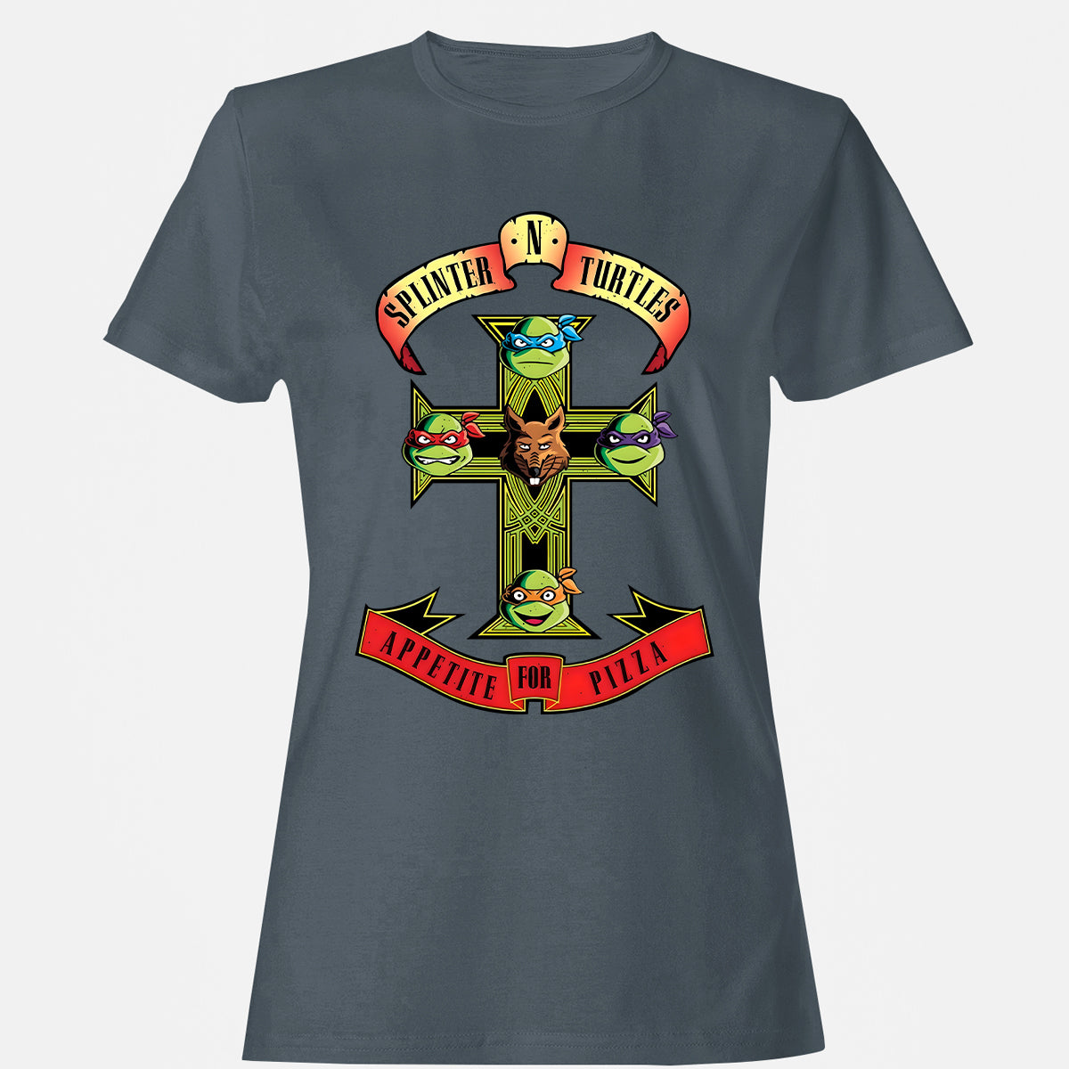 Women's T-shirt - S9M7MJ91 - Charcoal - 3
