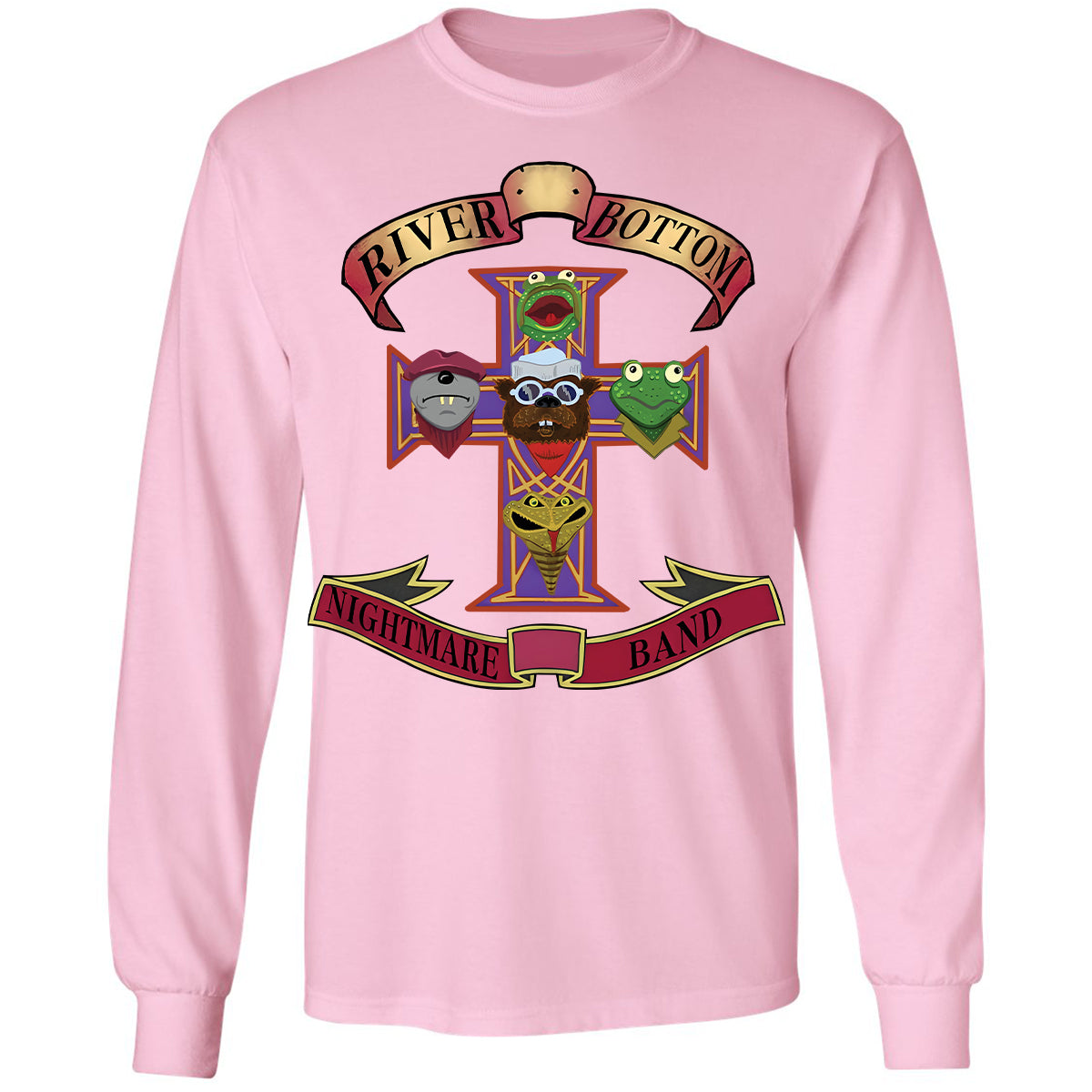 Long Sleeve T-Shirt - Black - THANGFIXED (Copy) - Light Pink - 3