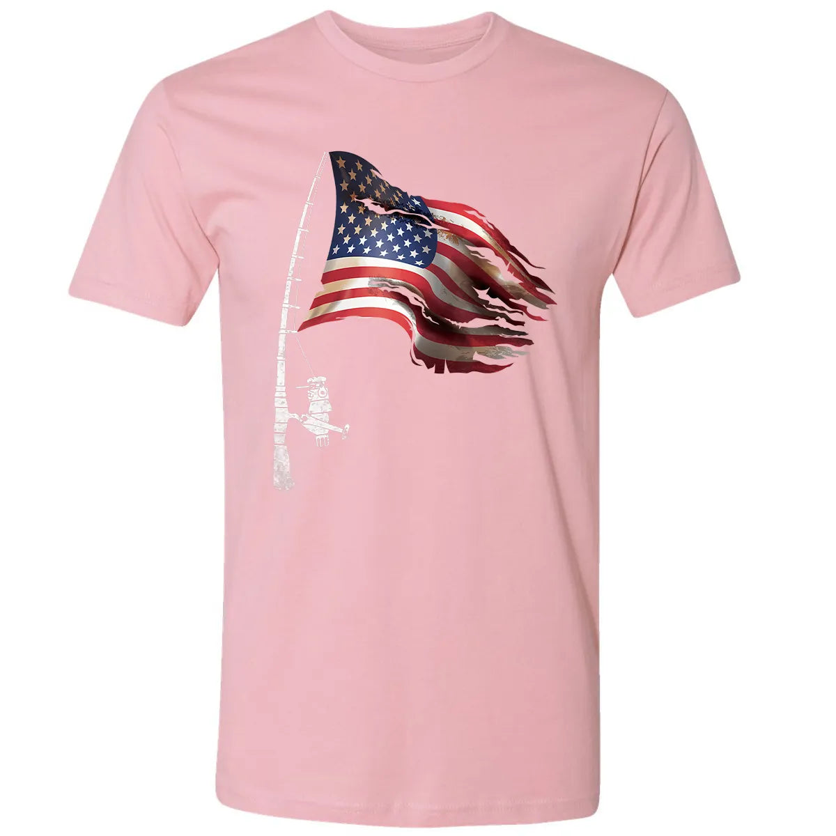 Fishing American Flag Fisherman Patriotic day 4th of July Premium Unisex T-shirt