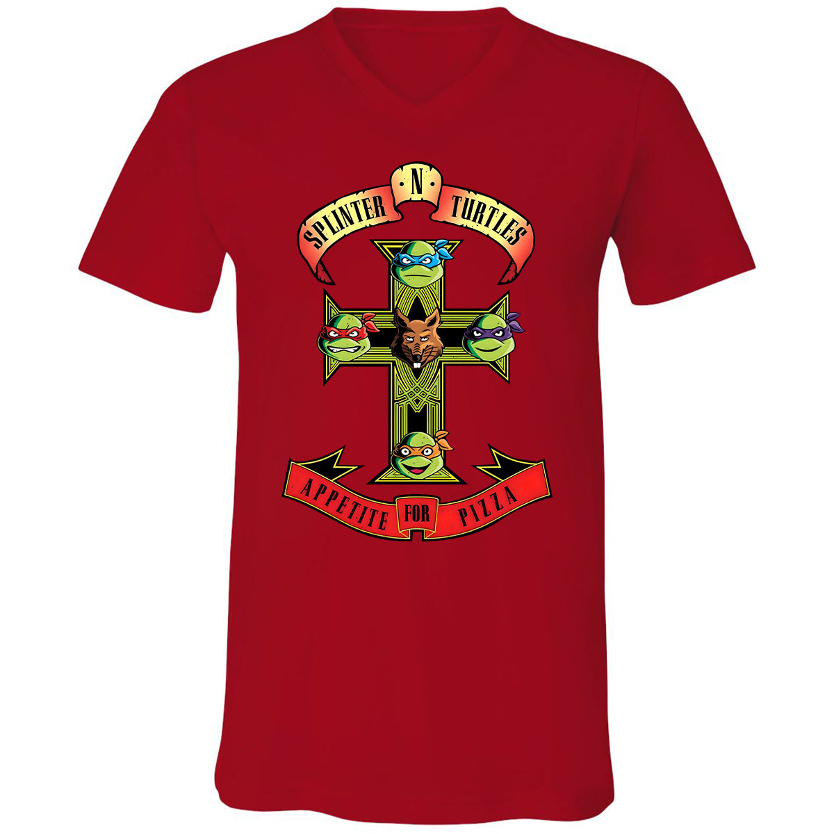 Unisex V-neck T-shirt - XPBY2S28 - Red - 3