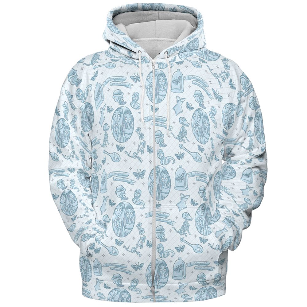 All-over Print Hoodie - HDEWH49D - Zip Hoodie - 3