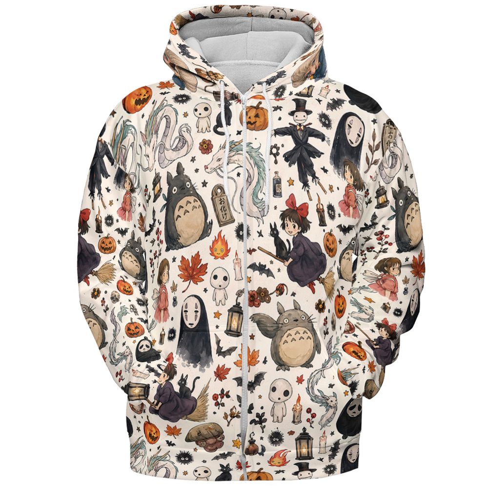 All-over Print Hoodie - X93H8A1F - Zip Hoodie - 3