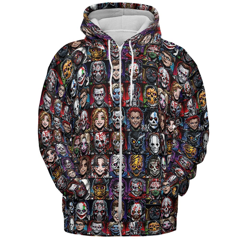 Massive Grid of Horror - Zip Hoodie - 3