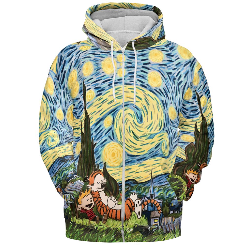All-over Print Hoodie - YLFCCQAN - Zip Hoodie - 3