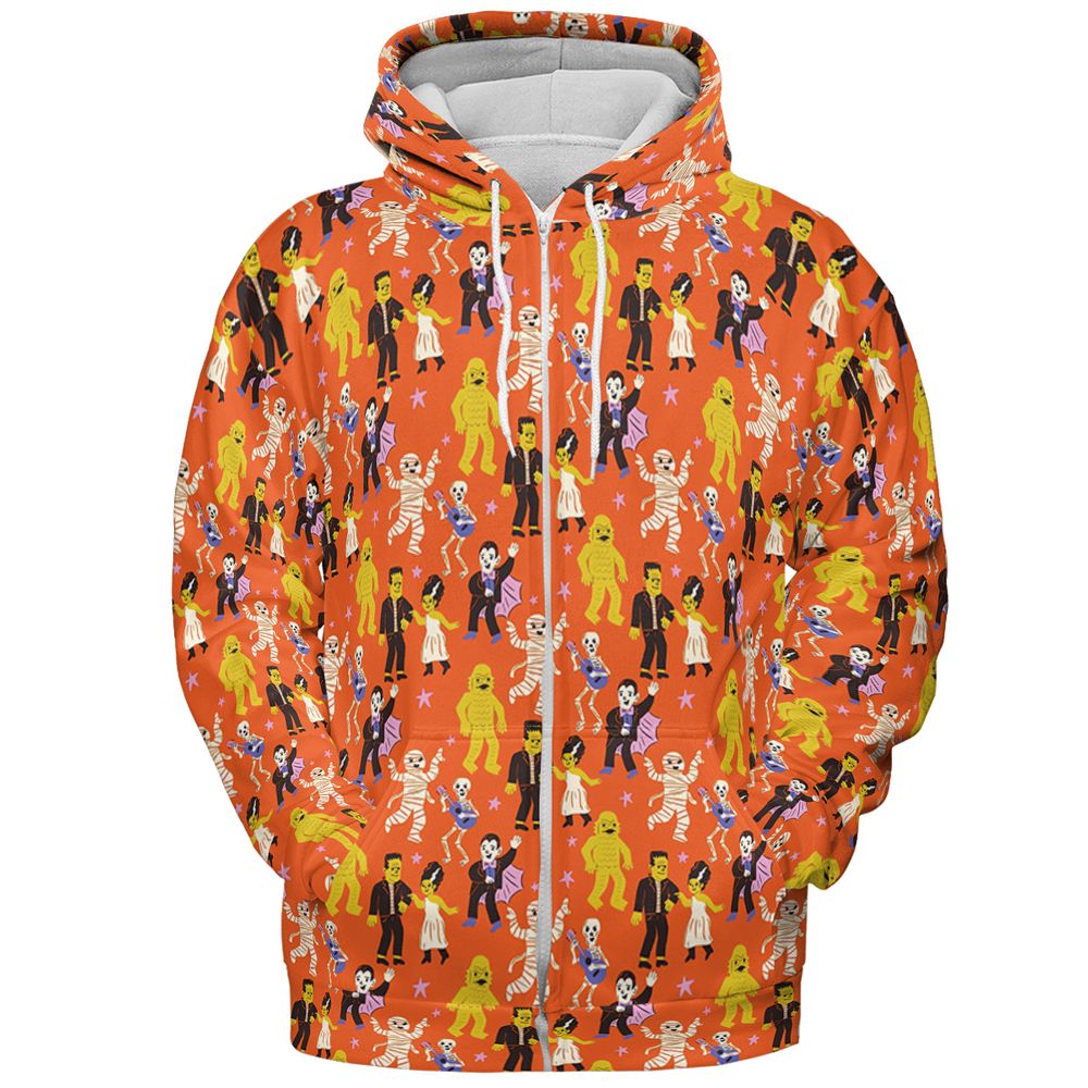All-over Print Hoodie - WWD8AXM2 - Zip Hoodie - 3