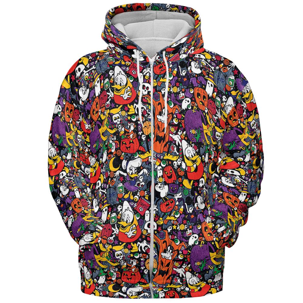 Mouse and Friends Halloween - Zip Hoodie - 3