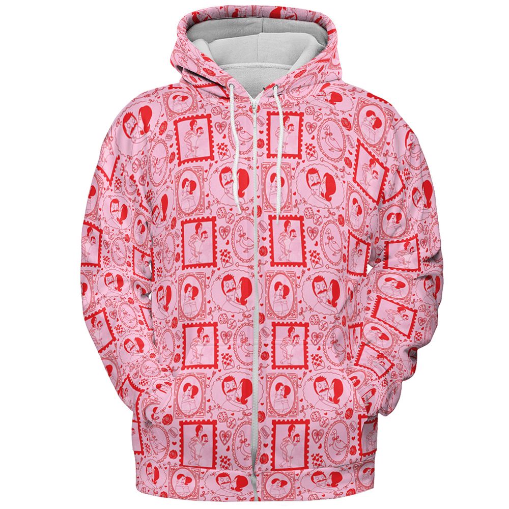 All-over Print Hoodie - QCZF67DD - Zip Hoodie - 3