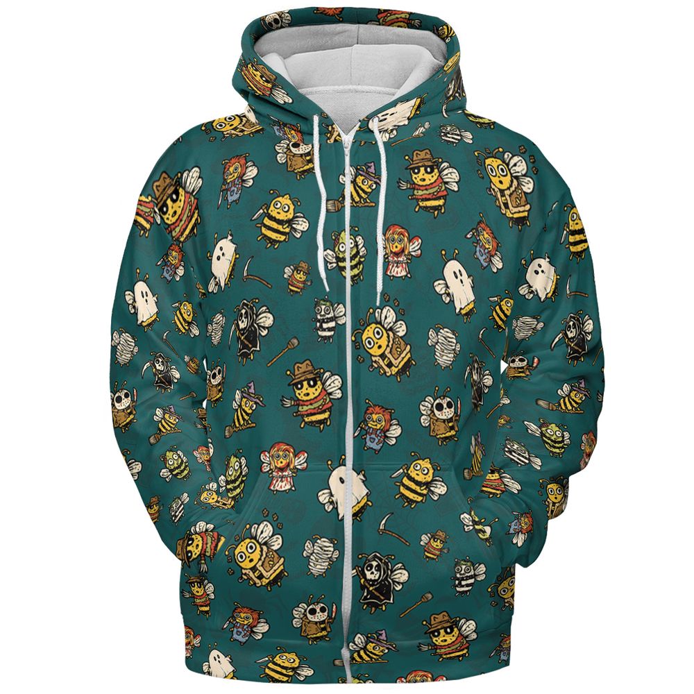 All-over Print Hoodie - JPHKSQZS - Zip Hoodie - 3