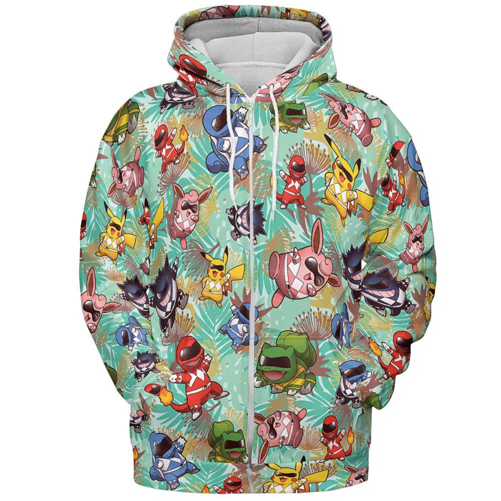 Go Go Poke Rangers - Zip Hoodie - 3