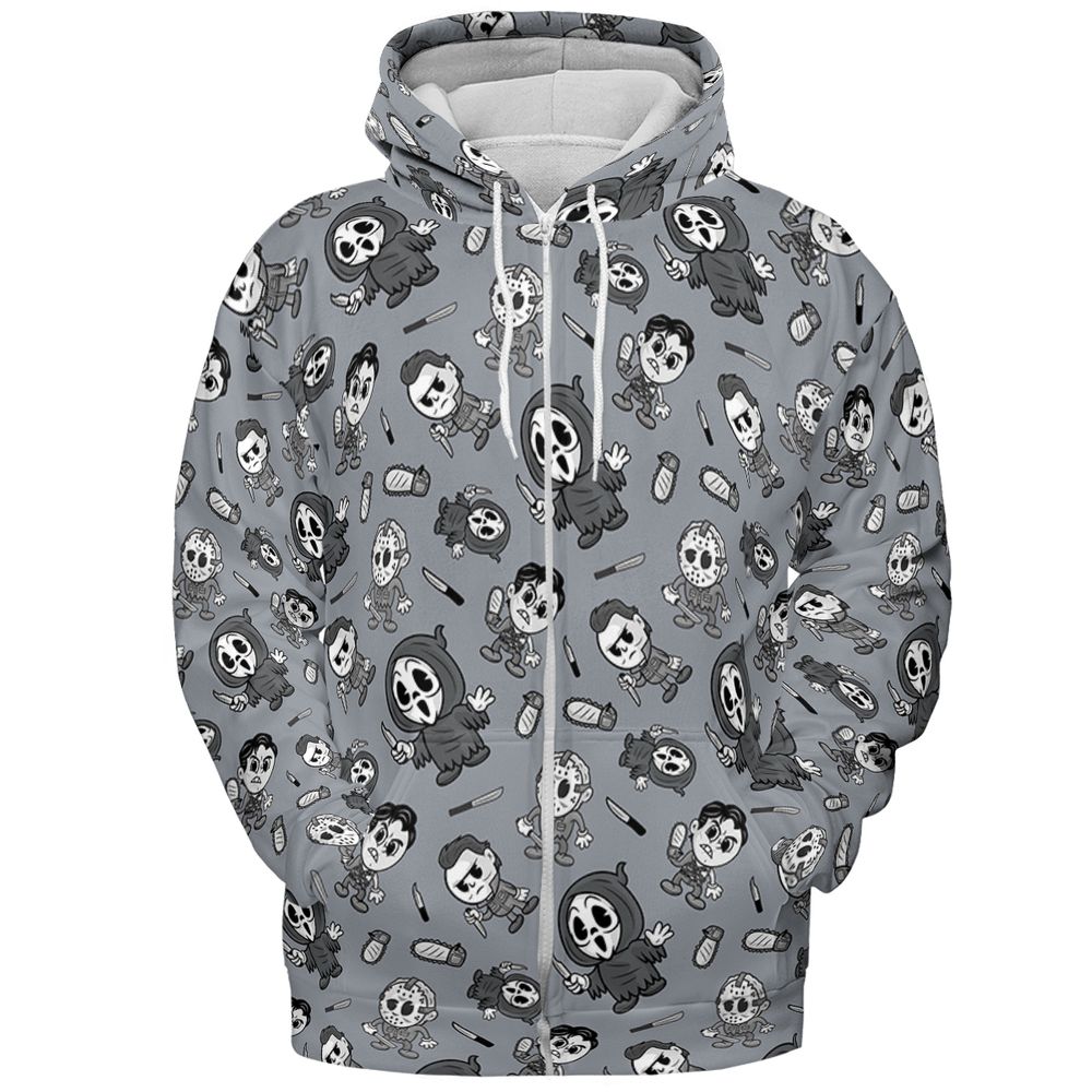 All-over Print Hoodie - 6ZQLPM8V - Zip Hoodie - 3