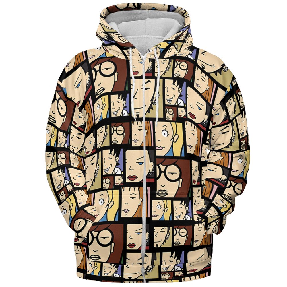 All-over Print Hoodie - SRDPFBAC - Zip Hoodie - 3