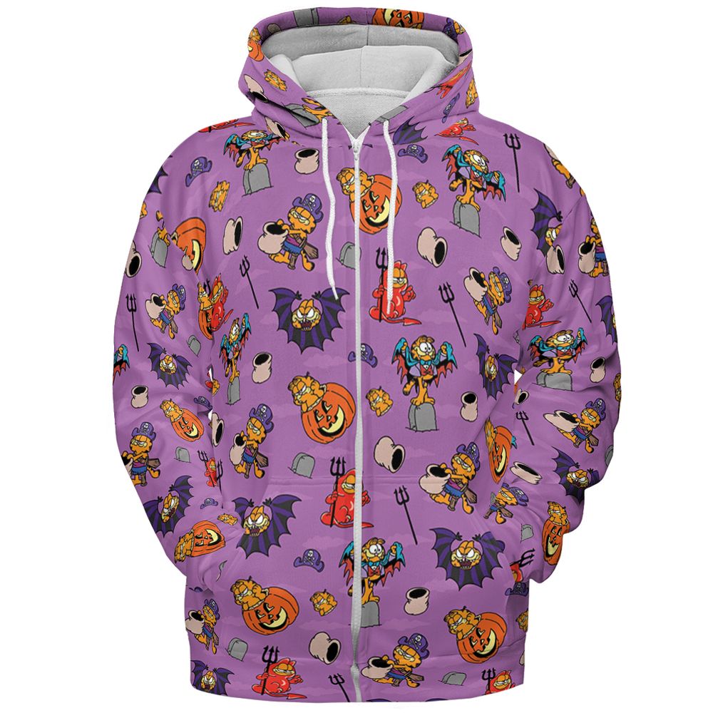 All-over Print Hoodie - HQPHDBKY - Zip Hoodie - 3