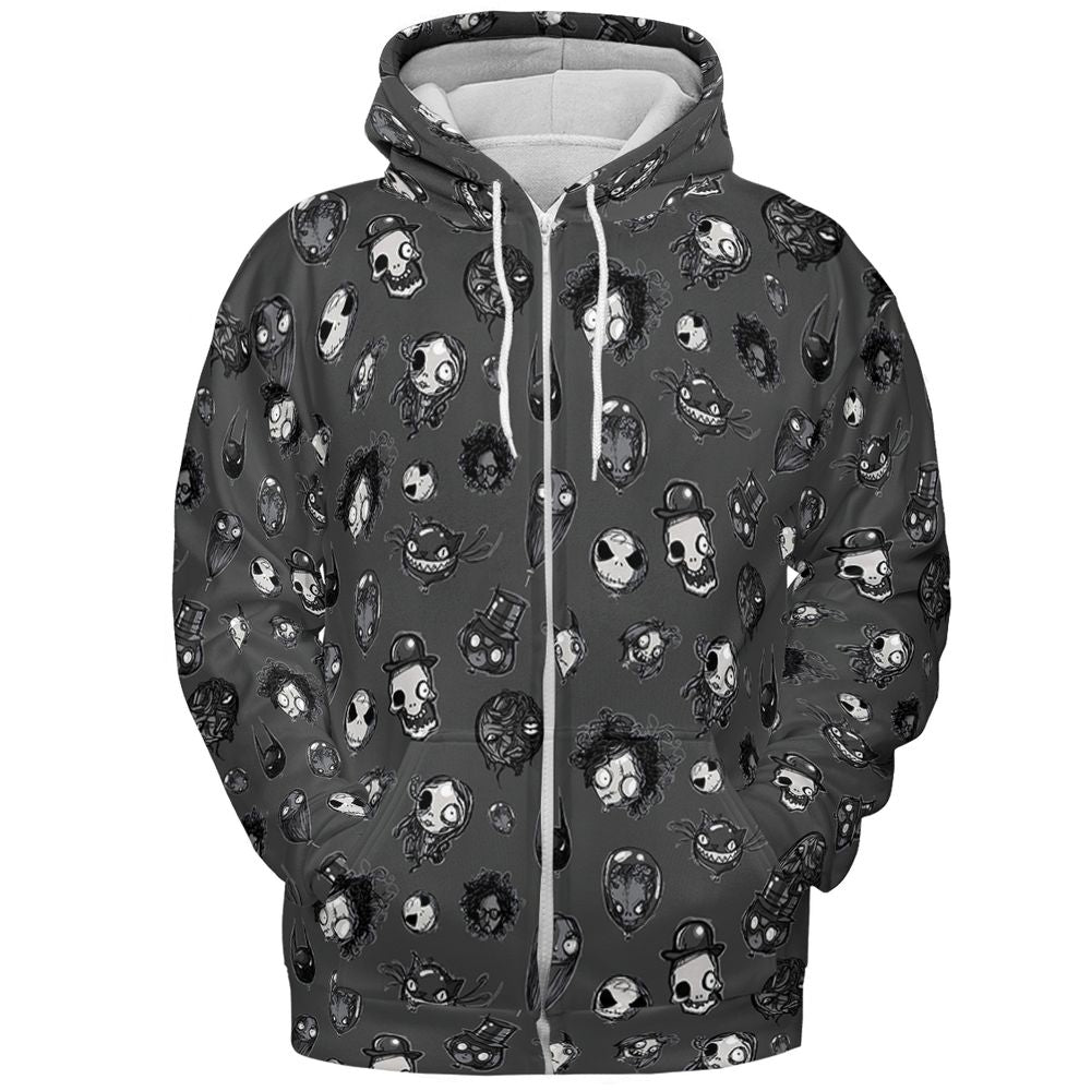 All-over Print Hoodie - HTHNLJUQ - Zip Hoodie - 3