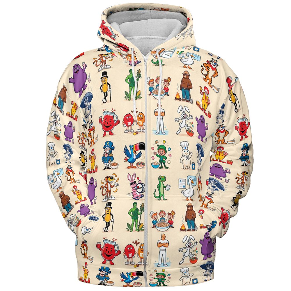 All-over Print Hoodie - B9G6A1PR - Zip Hoodie - 3