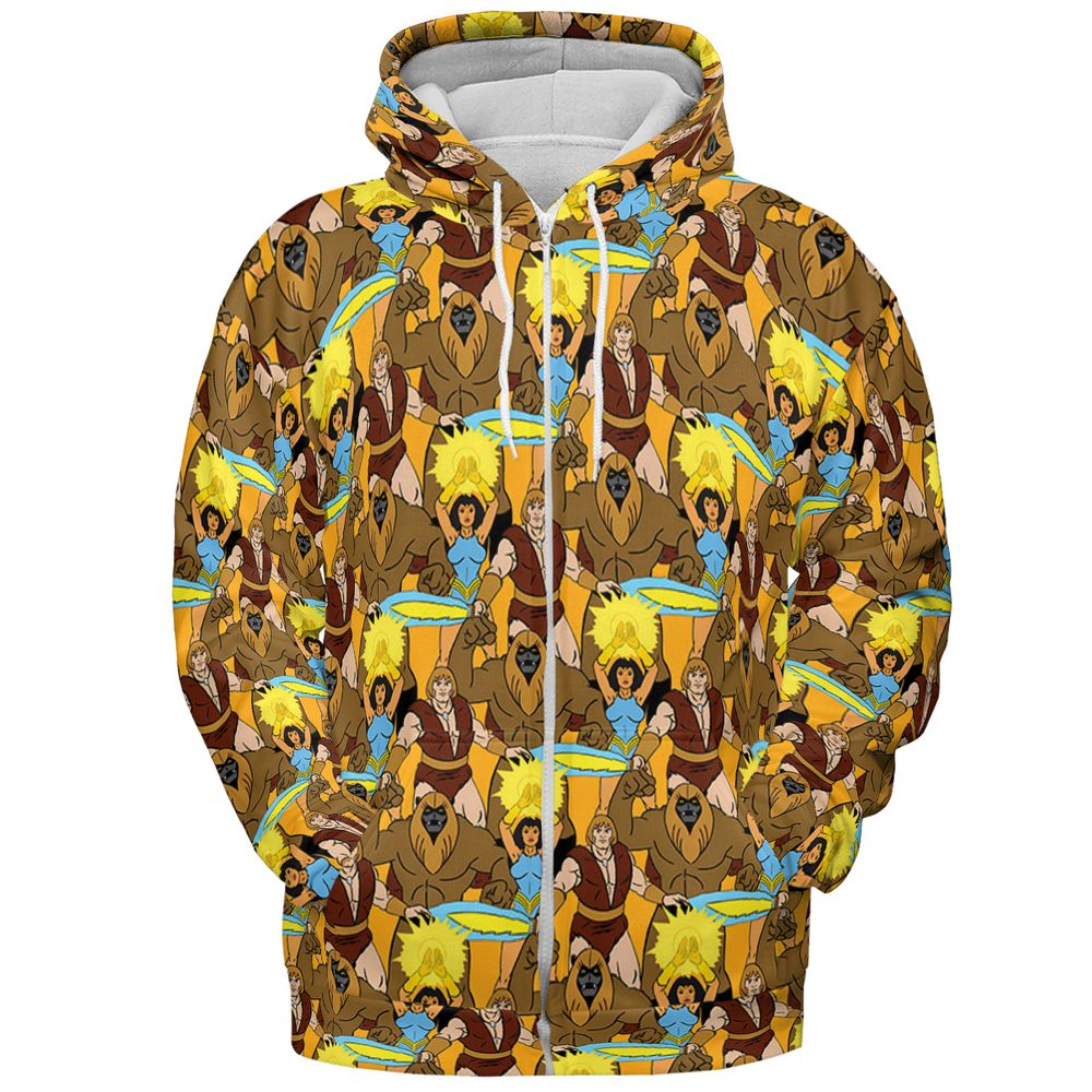 All-over Print Hoodie - A8KAR93Y - Zip Hoodie - 3