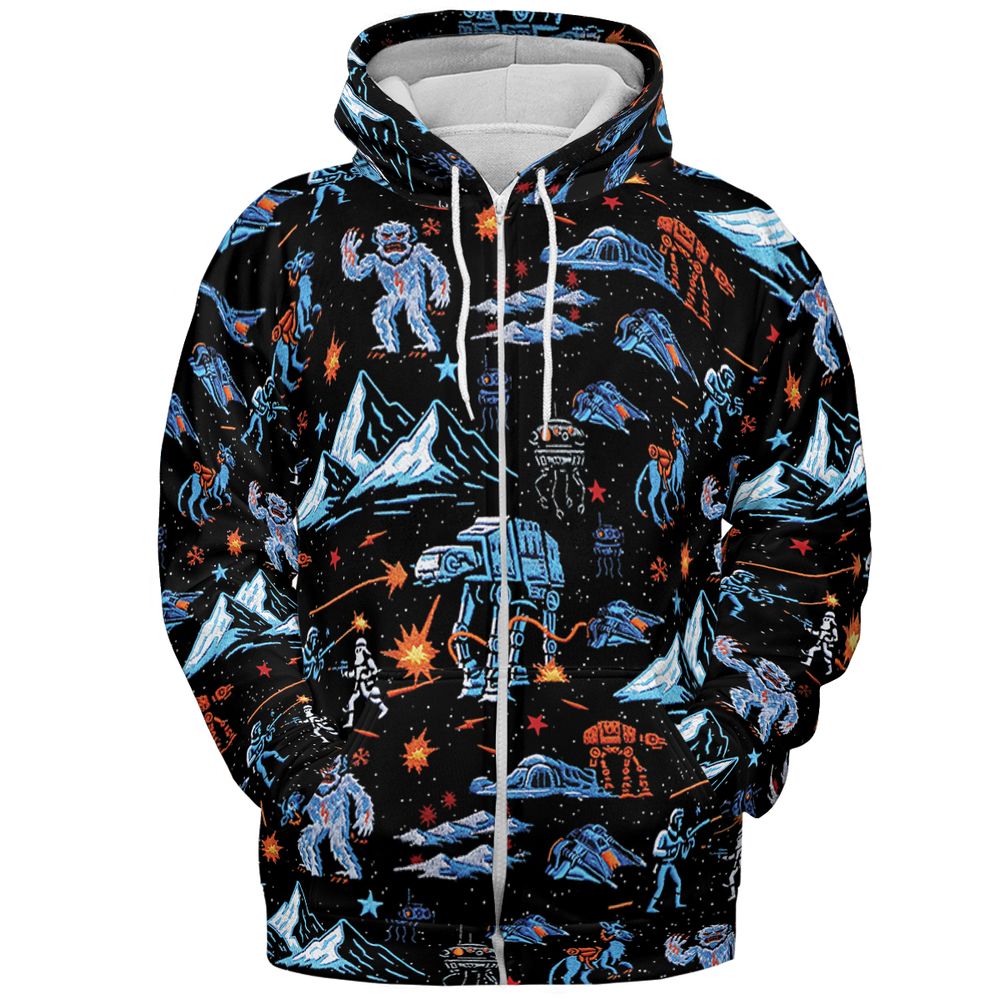 All-over Print Hoodie - BQVMKEXL - Zip Hoodie - 3