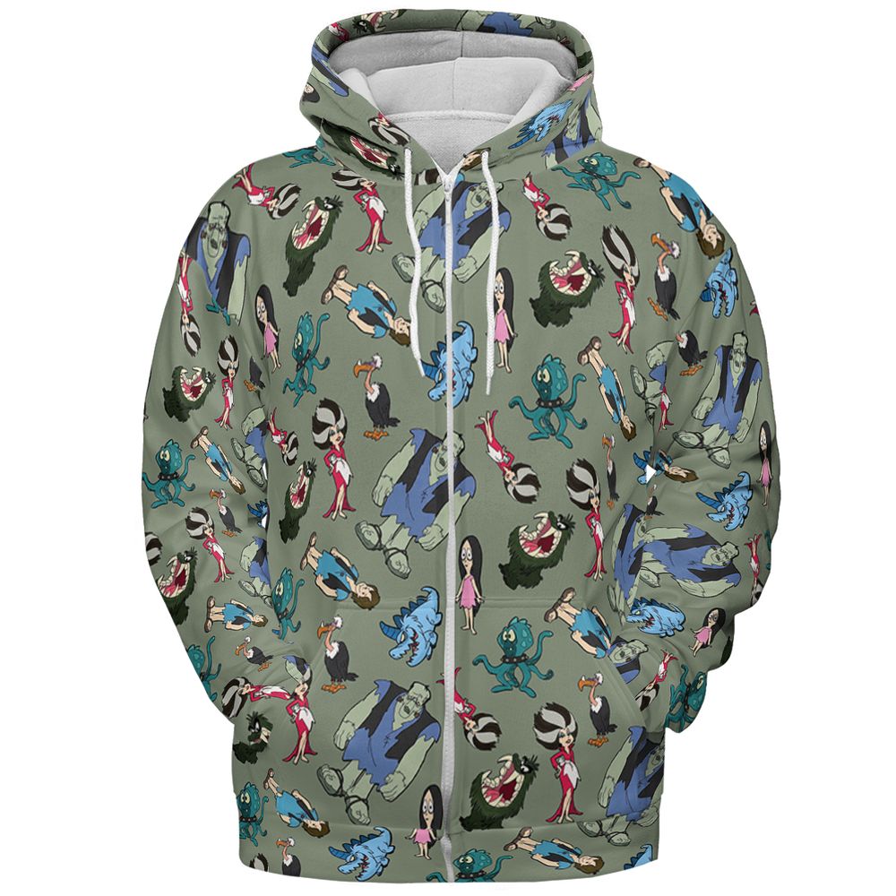 All-over Print Hoodie - S565D2CK - Zip Hoodie - 3
