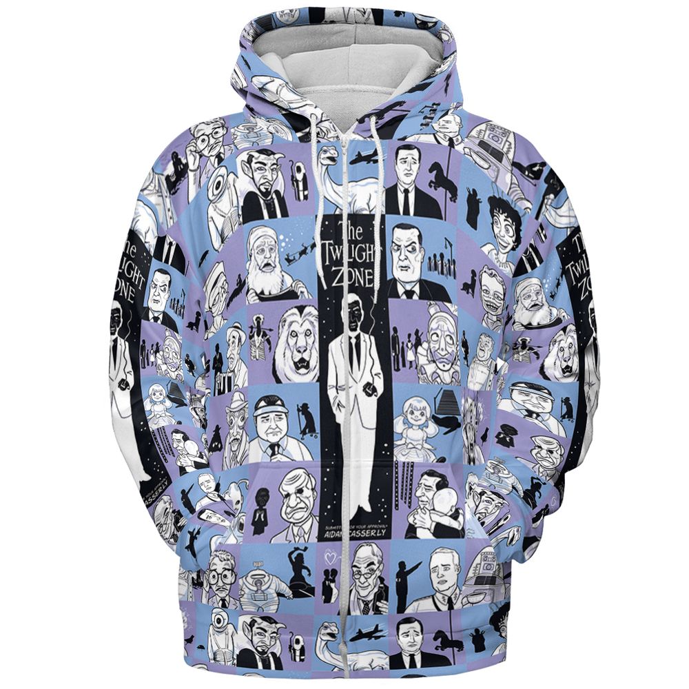 All-over Print Hoodie - 7AK7H5YE - Zip Hoodie - 3