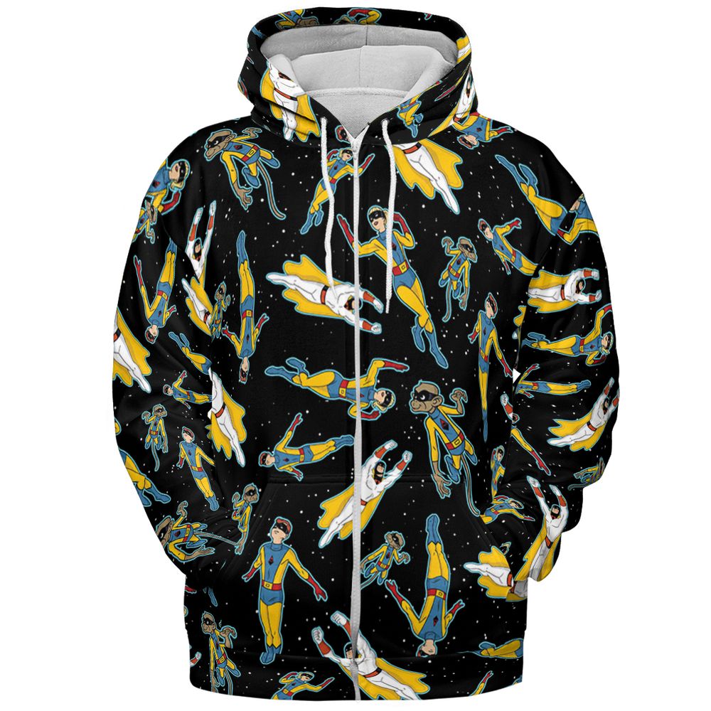 All-over Print Hoodie - S9QM3YAZ - Zip Hoodie - 3