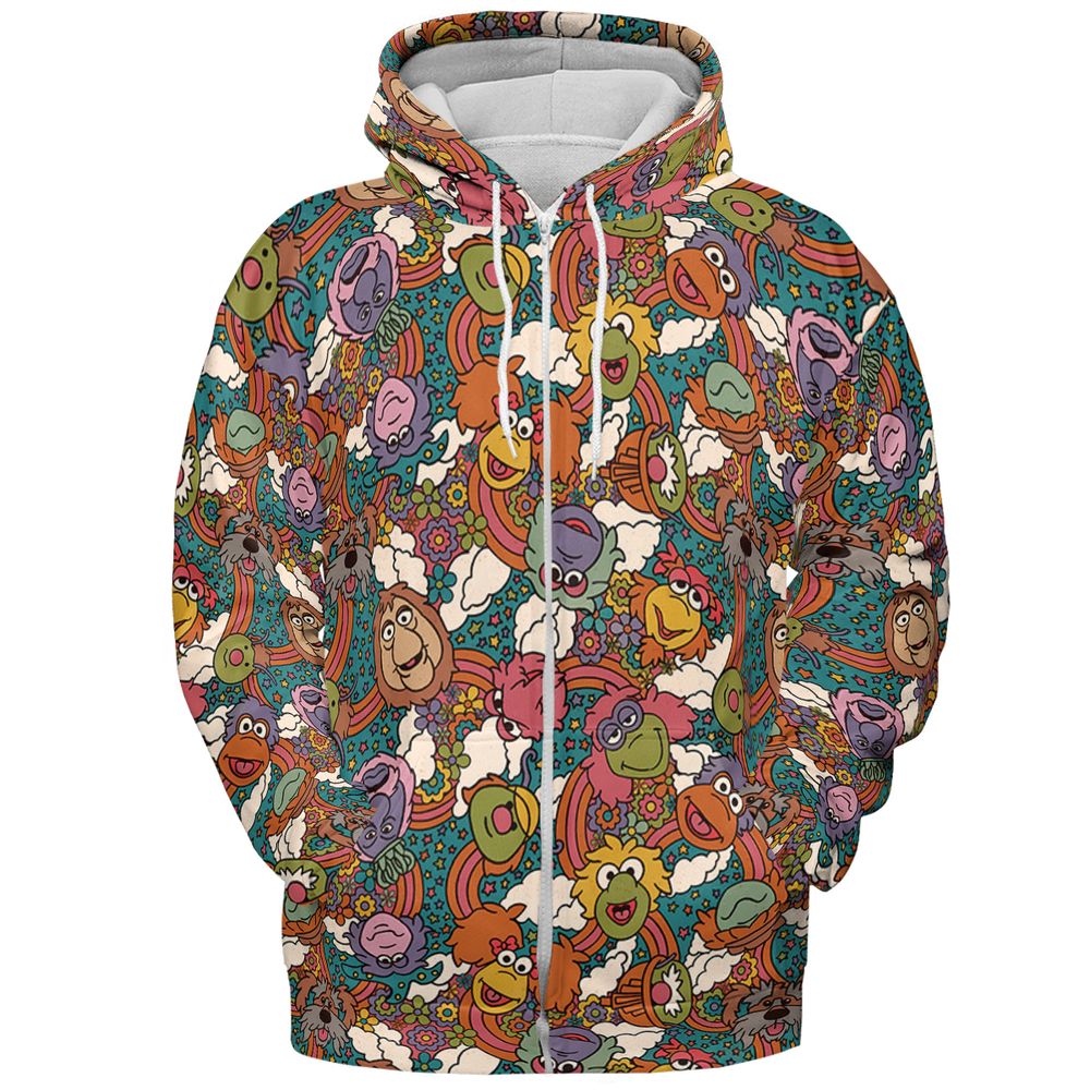 All-over Print Hoodie - GDCNFQXH - Zip Hoodie - 3