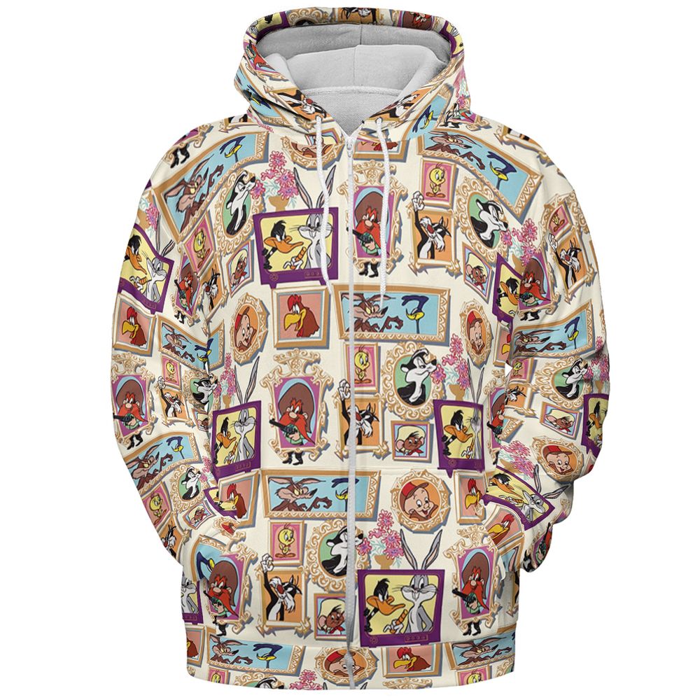 All-over Print Hoodie - FDURV8QX - Zip Hoodie - 3