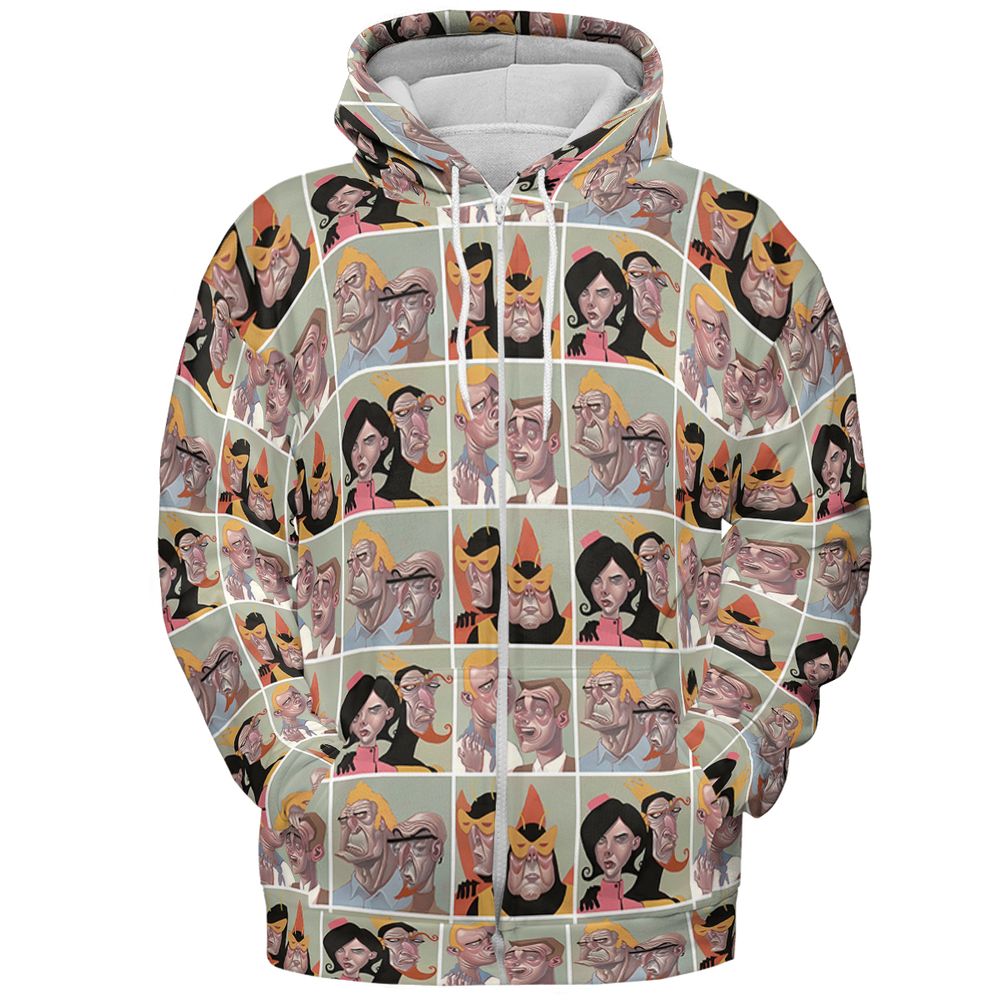All-over Print Hoodie - TTX7K52L - Zip Hoodie - 3