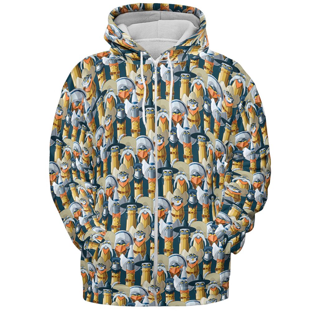 All-over Print Hoodie - T45WP1Y5 - Zip Hoodie - 3