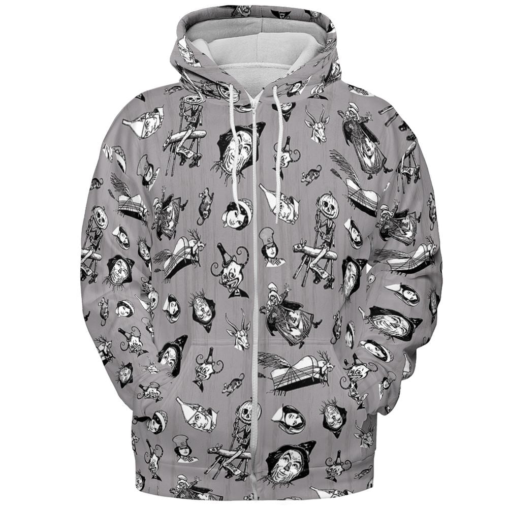 All-over Print Hoodie - YMRSW23M - Zip Hoodie - 3