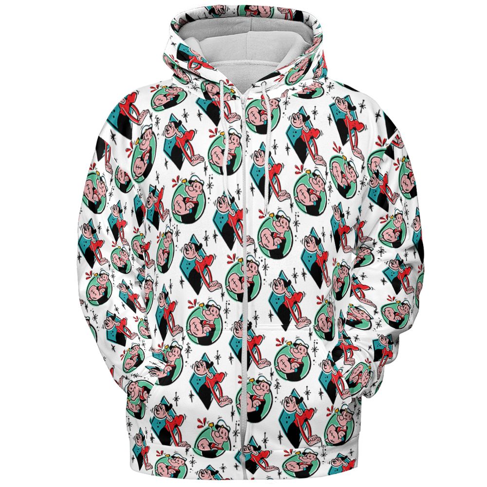 All-over Print Hoodie - BHRU9ZTZ - Zip Hoodie - 3