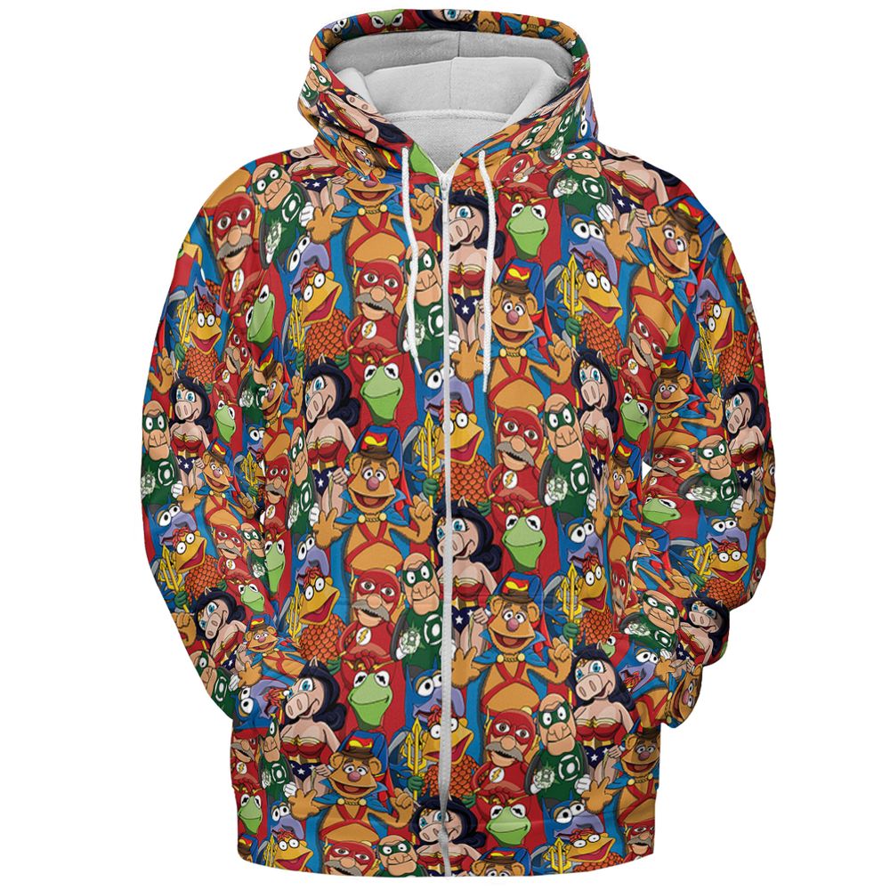 Justice League of Muppets - Zip Hoodie - 3