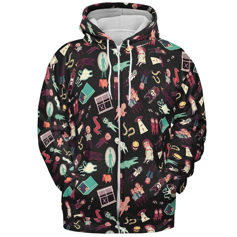 All-over Print Hoodie - DSD1GJHK - Zip Hoodie - 3