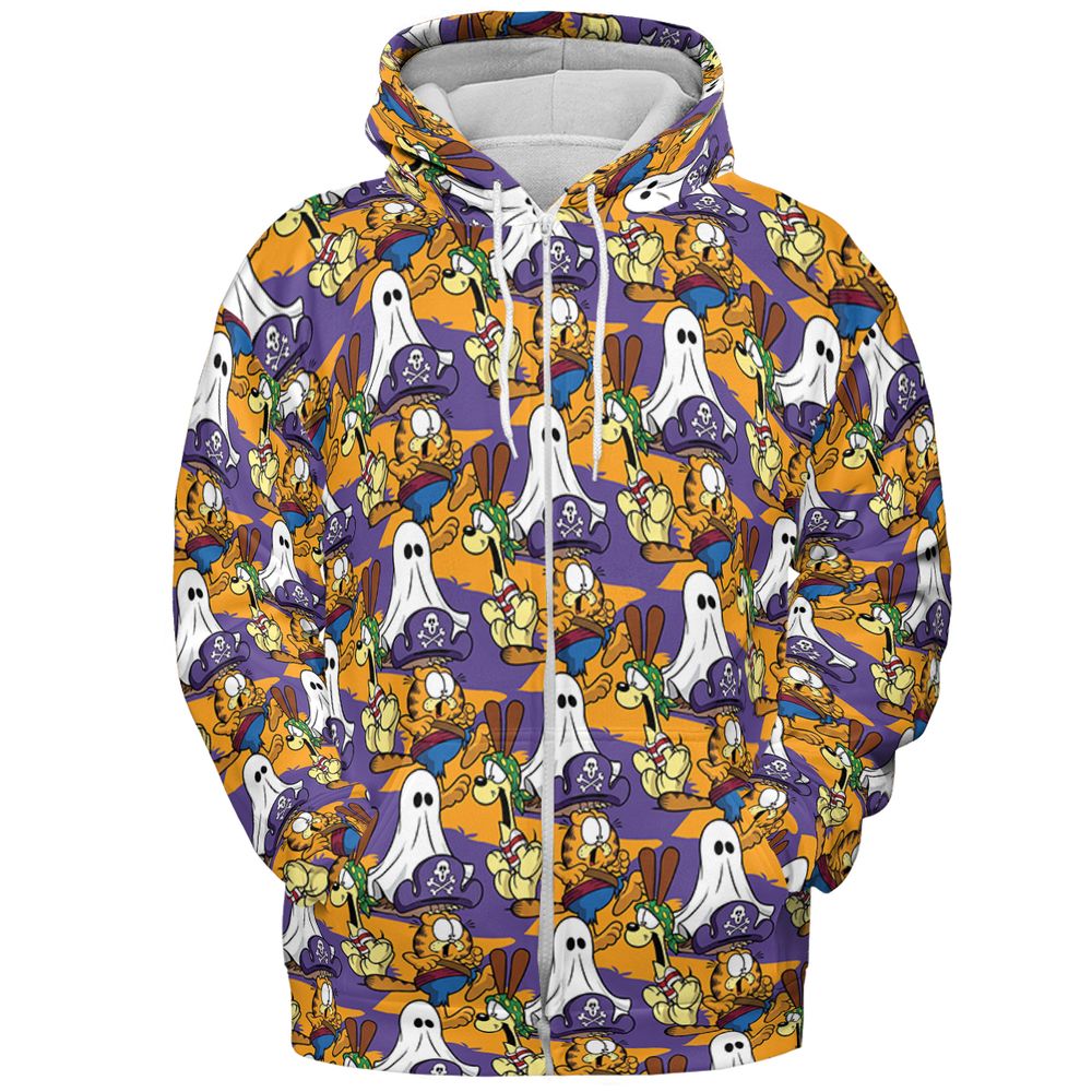 All-over Print Hoodie - SAABL7GK - Zip Hoodie - 3