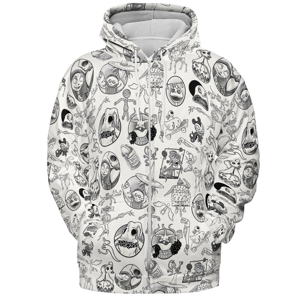All-over Print Hoodie - Y8CX66SF - Zip Hoodie - 3