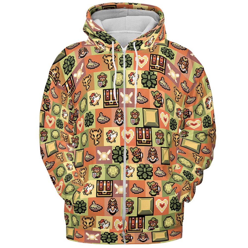 All-over Print Hoodie - SRC45NUN - Zip Hoodie - 3