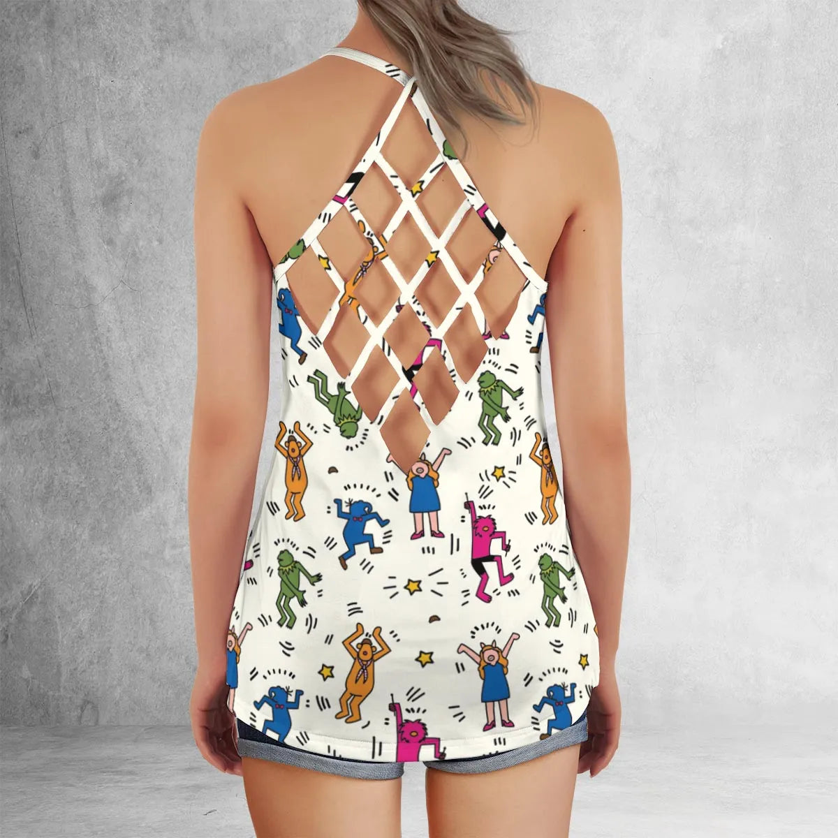 Criss Cross Tank Top - F8UYDKBG