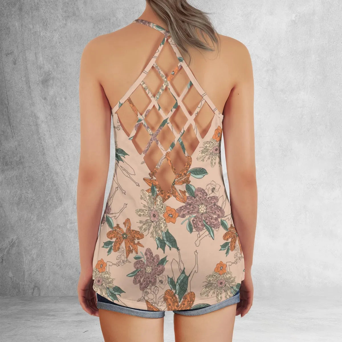 Criss Cross Tank Top - 2B3U98YZ