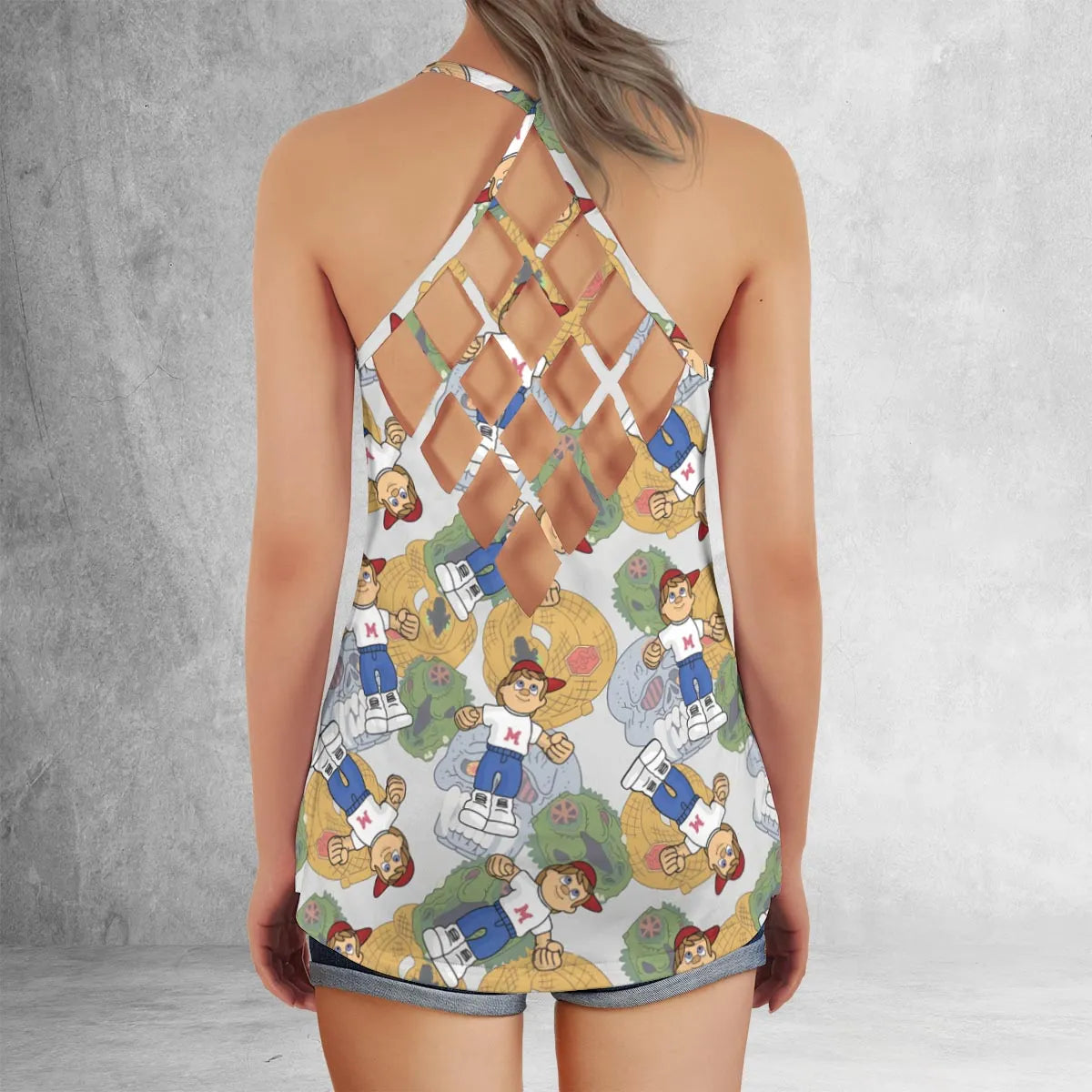 Criss Cross Tank Top - J552NTGM