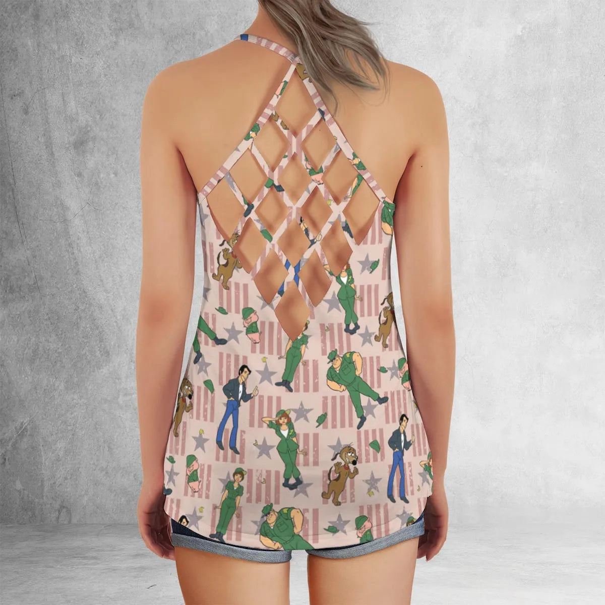 Criss Cross Tank Top - EBWQBSQU