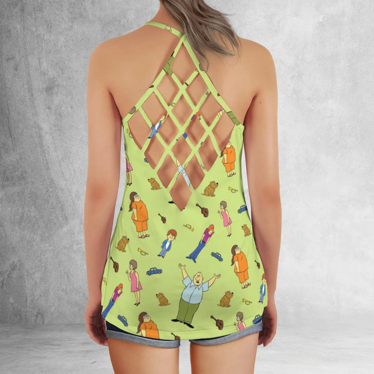 Criss Cross Tank Top - NHK45RS2