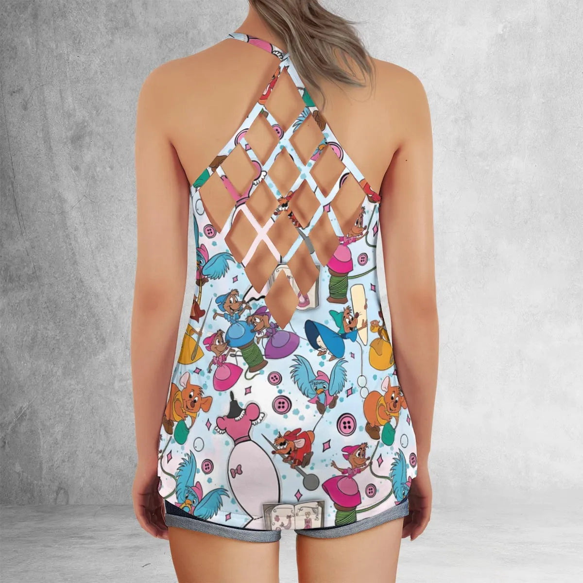 Criss Cross Tank Top - YQAQKKMY