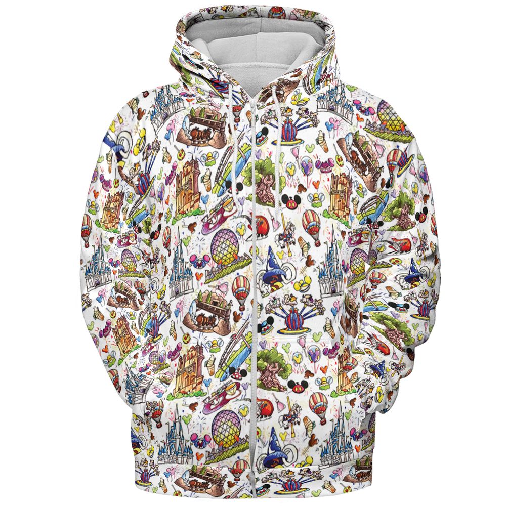 All-over Print Hoodie - 7TP21XA1 -  - 3
