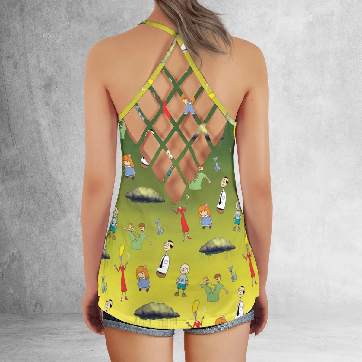 Criss Cross Tank Top - PRPPHZKH