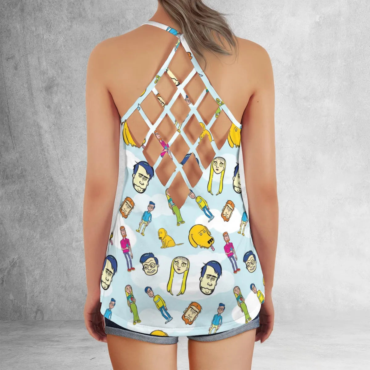 Criss Cross Tank Top - Y6FUE446