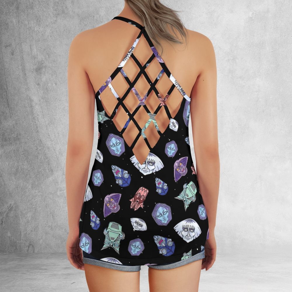 Criss Cross Tank Top - BZ14BDRQ -  - 3